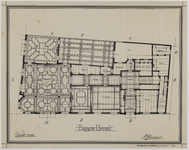 214889 Plattegrond van de begane grond van de te bouwen Sociëteit Sic Semper (Trans 19) te Utrecht.